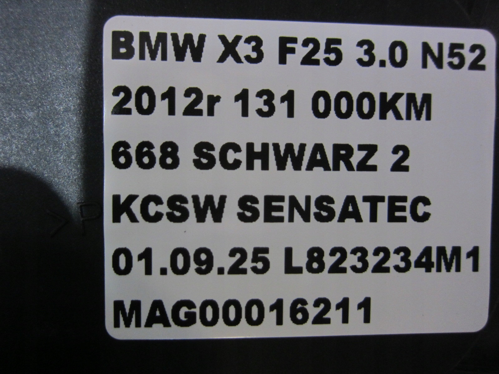 BMW X3 F25 light left front left front before lift 63117222025 USA
