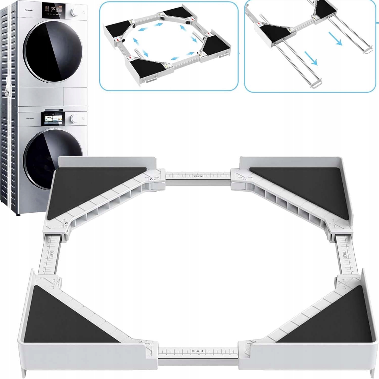 Łącznik Pralki Z Suszarką Uniwersalny Antypoślizgowa Regulowany 46-66CM