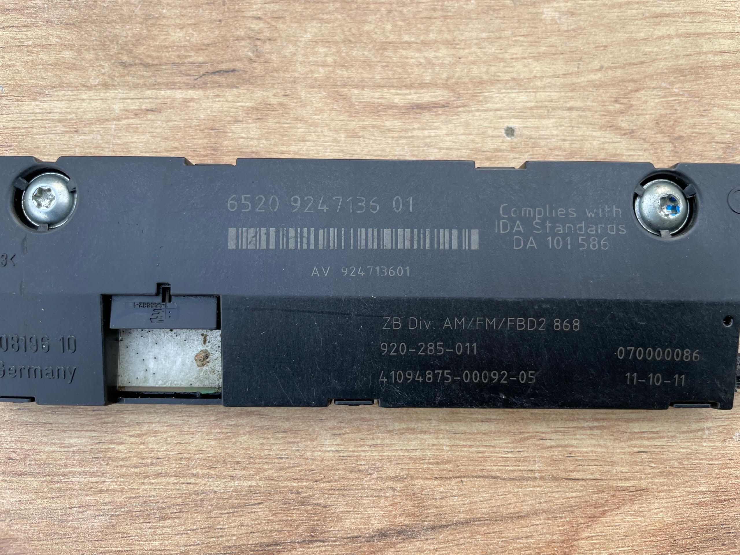 BMW 5 GT F07 antenna amplifier DIVERSITY 9247136