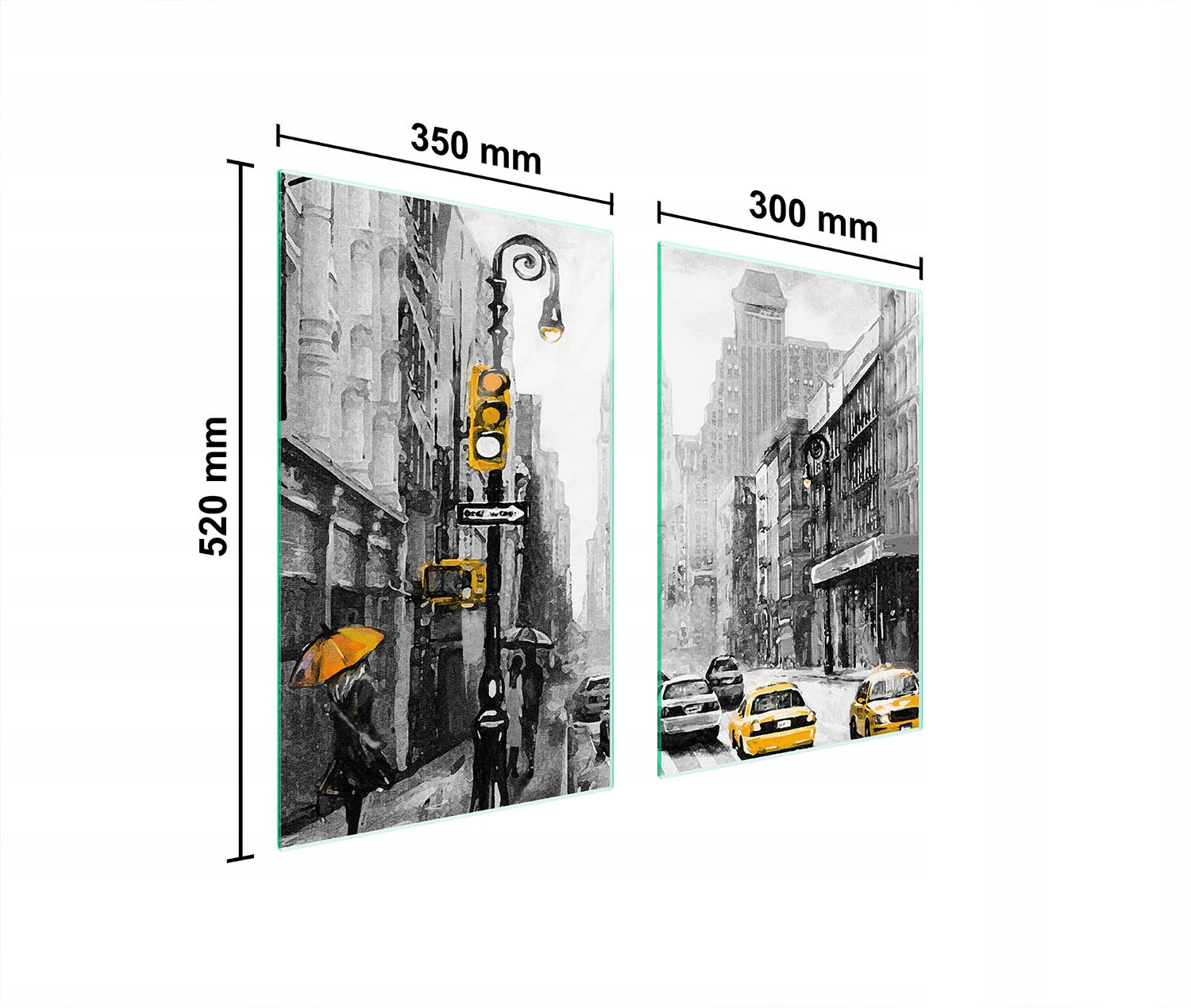 Skleněná Ochranná Deska Do Kuchyně 65x52 Město