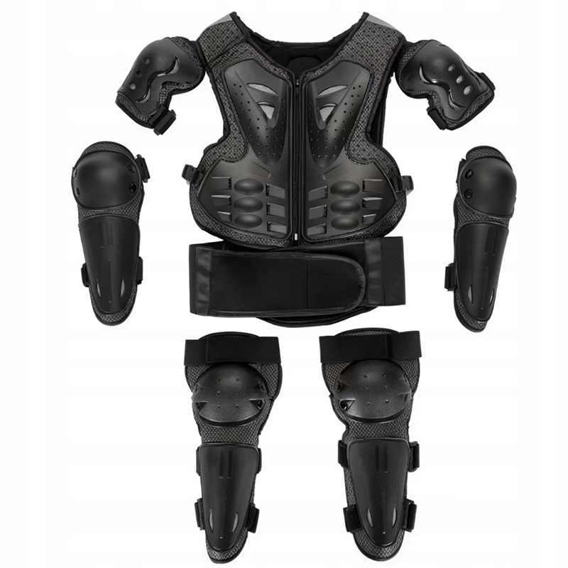 Ochranná zbroj pro děti 5-13 let Černá na kolo Skateboard Koloběžku