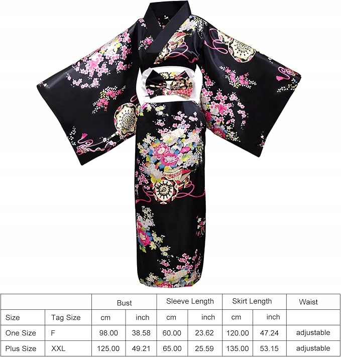 Kostým Halloween Japonský Saténový Župan Tradiční Akcesoria Tabi