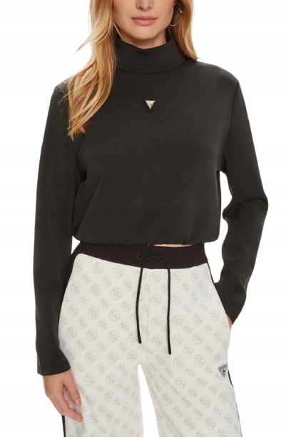 Dámská Mikina s dlouhým rukávem Guess Černá S Gme