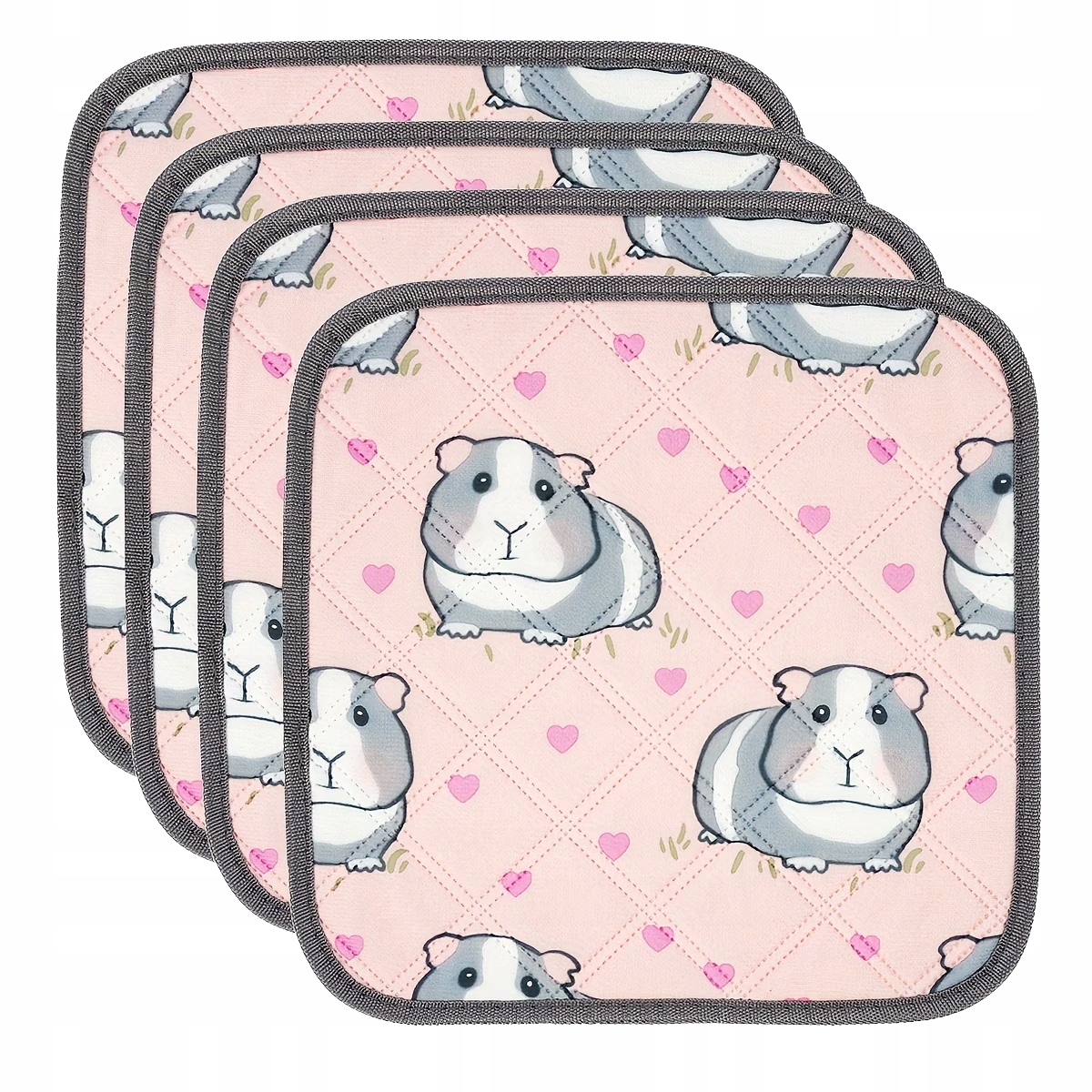 Levně Absorpční podložky do klece pro opakované použití, růžové, 4 ks