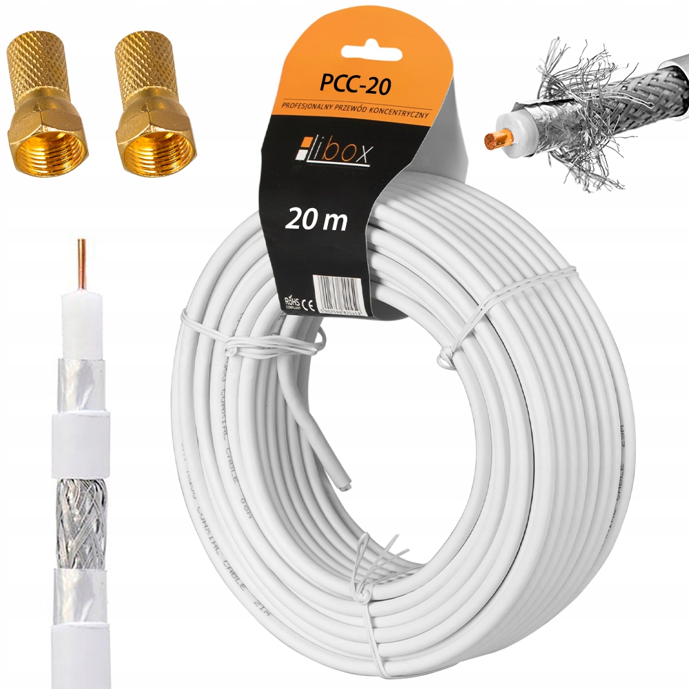 

Kabel Przewód Koncentryczny Lte Antenowy 20M 4K Hd