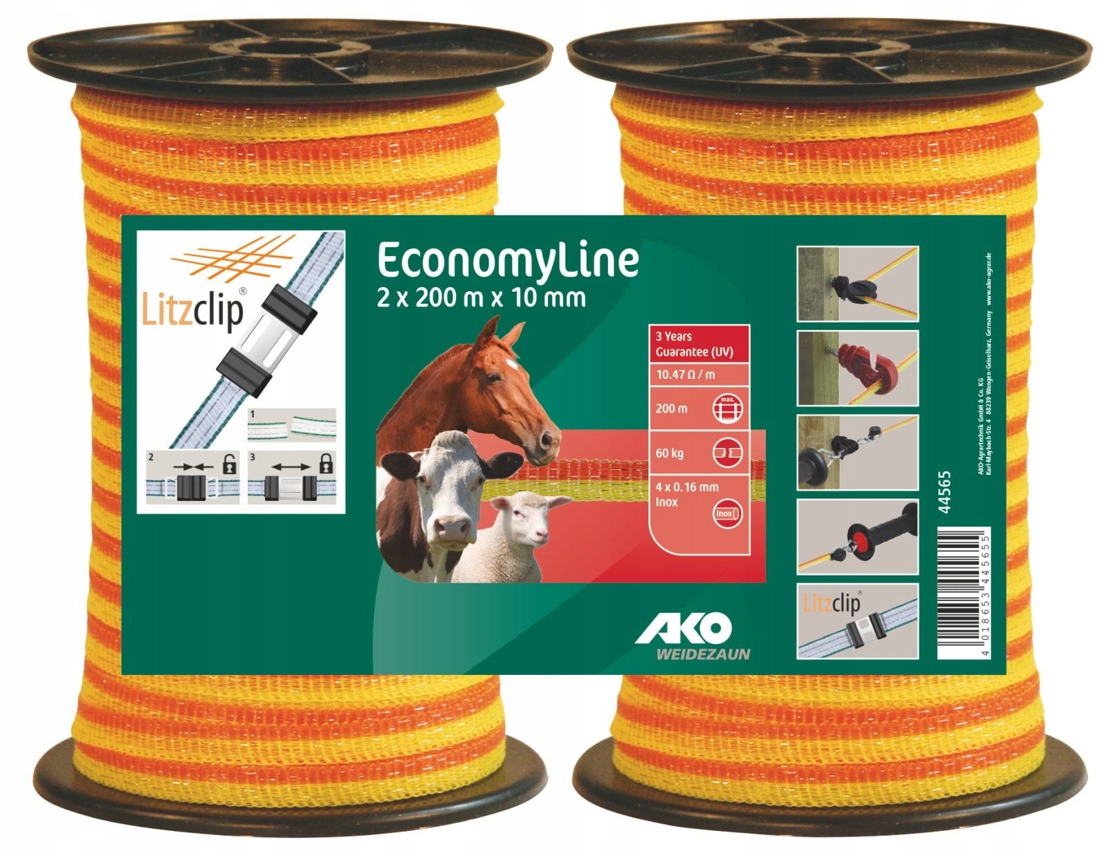 Stínící Panelové Pásy Economy Line 2 x 200 m x 10 mm Žluto-oranžová Ako