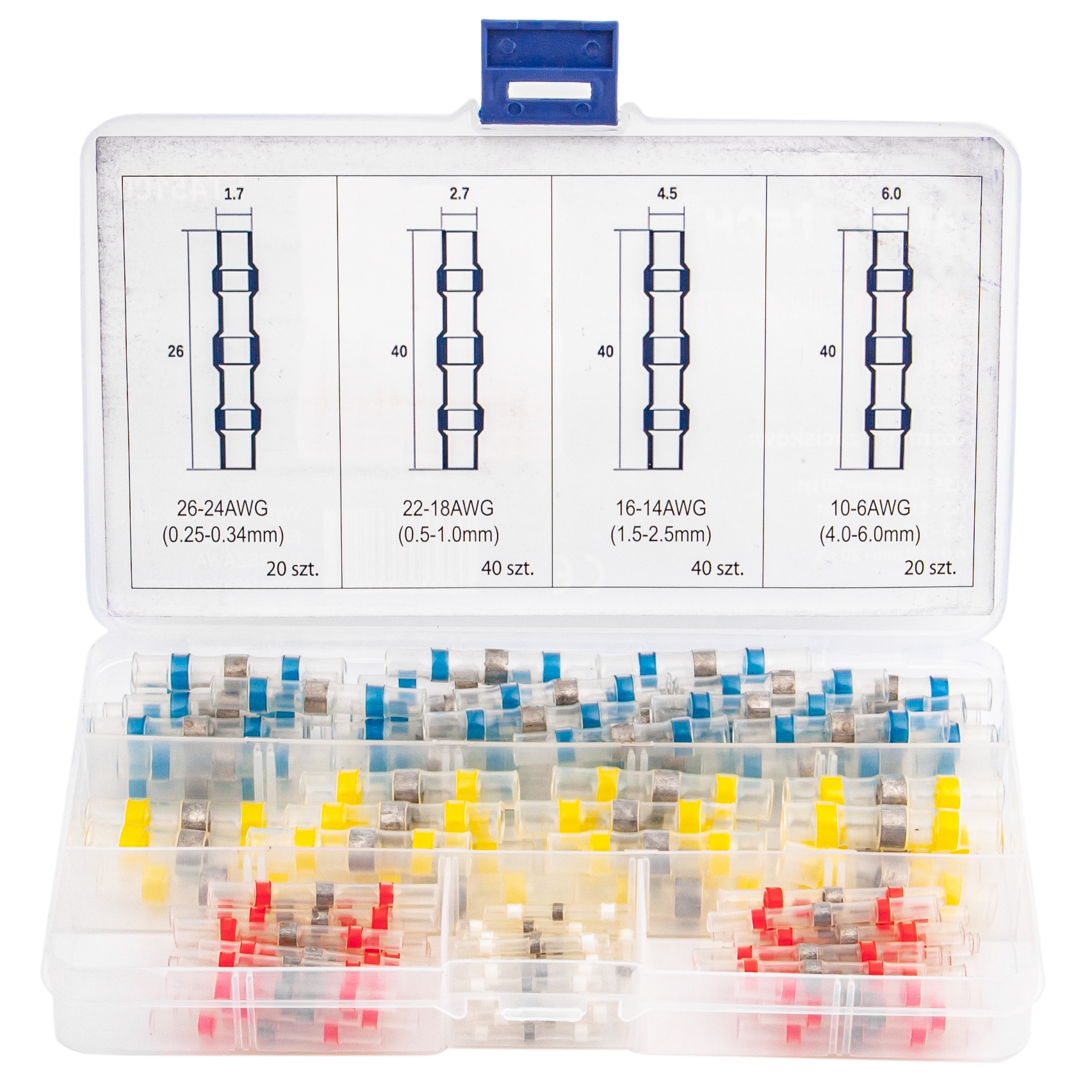 ZŁĄCZKI RURKI KOSZULKI TERMOKURCZLIWE Z CYNĄ OSŁONKI LUTOWNICZE RURA 120sz EAN (GTIN) 5907580175546