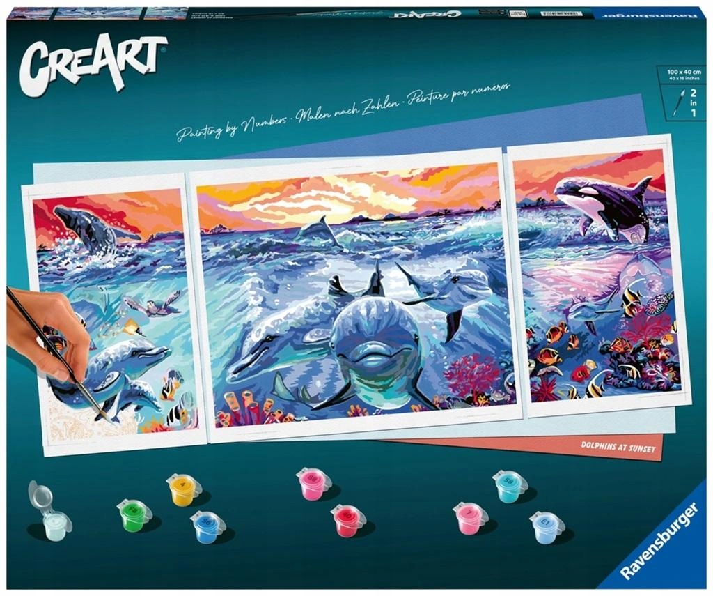 CreArt Delfíni Malování podle čísel Ravensburger
