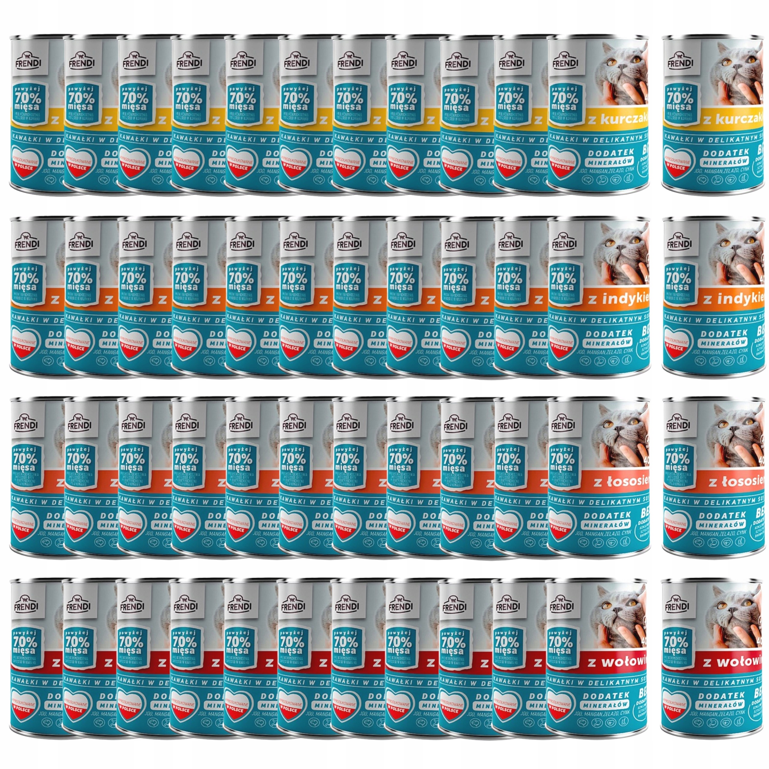 Frendi Plechovka krmivo mokré pro kočky mix chutí 48 x 400 g