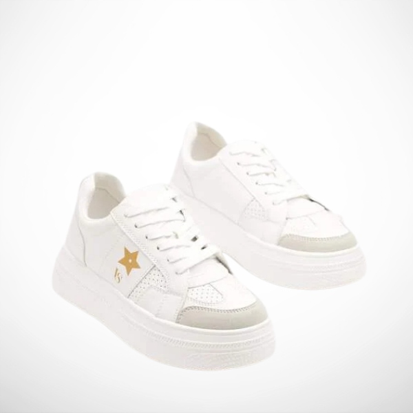 Bílo-zlaté tenisky Vices na platformě s hvězdičkou 2342B vel. 38