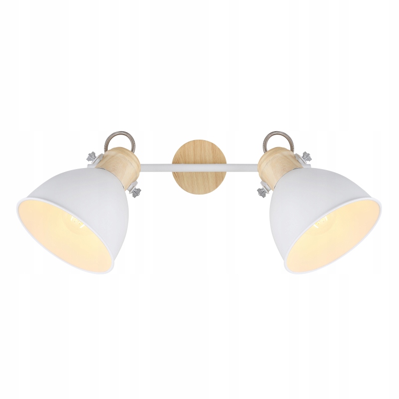 Stropná lampa nástenná reflektor Wiho dvojitá pohyblivá biela farba dreva