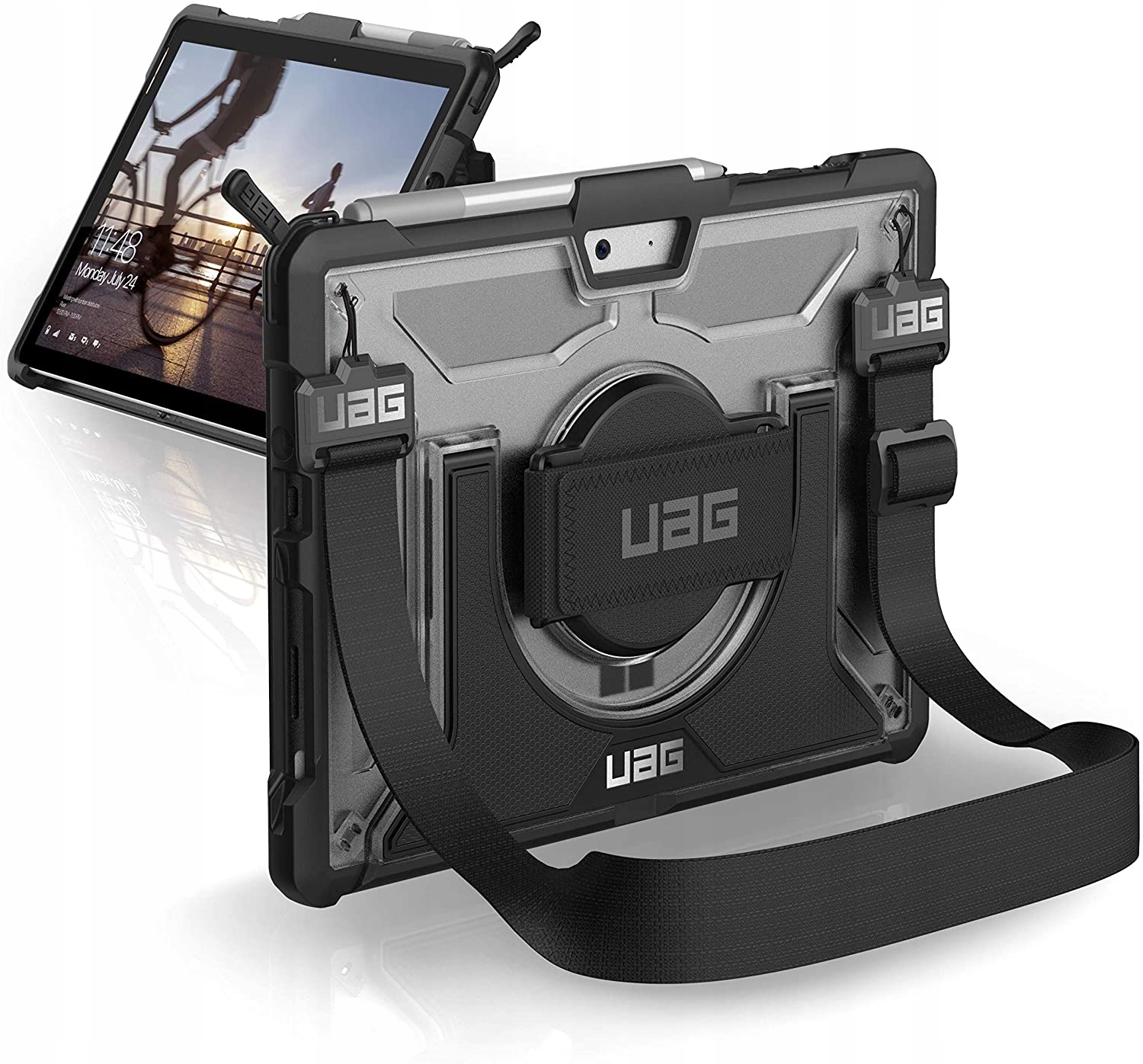 Uag Plasma pouzdro Pancéřové pouzdro Pásek na krk Rameno pro Surface Go 1/2/3/4