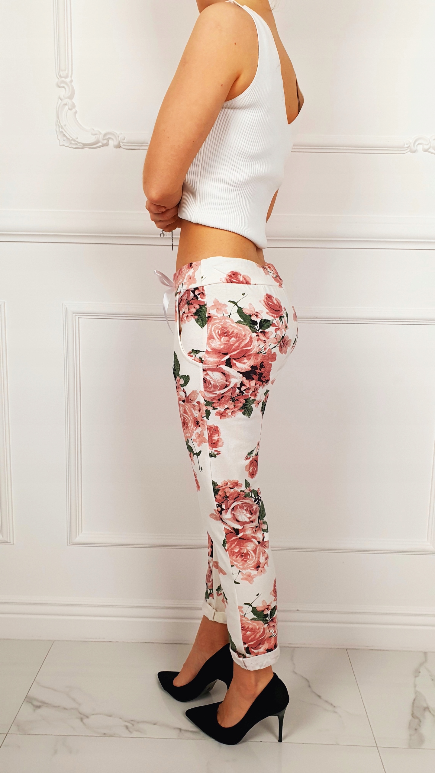 # SPODNIE Damskie DRESOWE Wygodne Bawełniane WZORY Wzór dominujący inny wzór