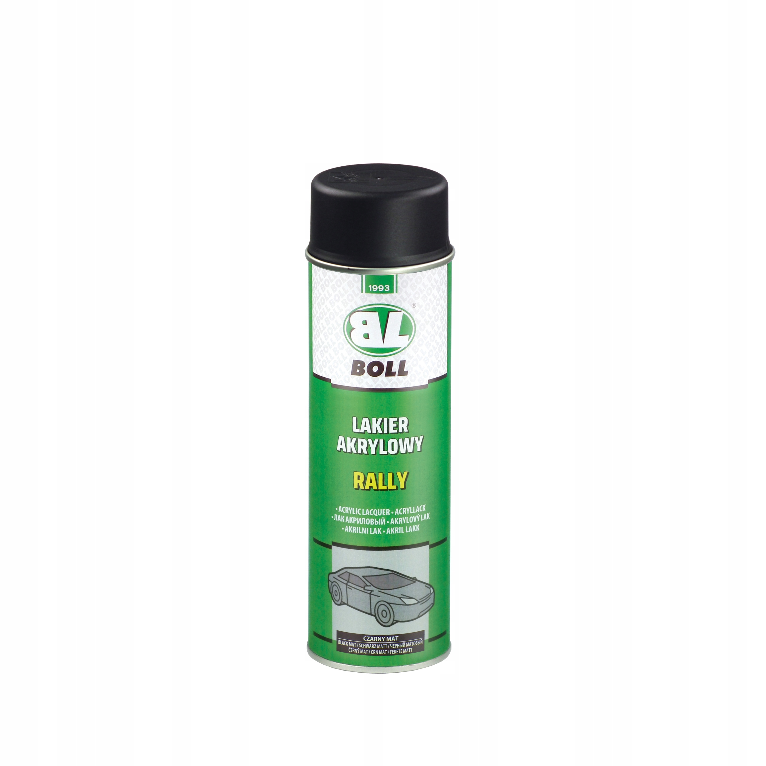 Boll Lakier akrylowy rally spray czarny/mat 500ml