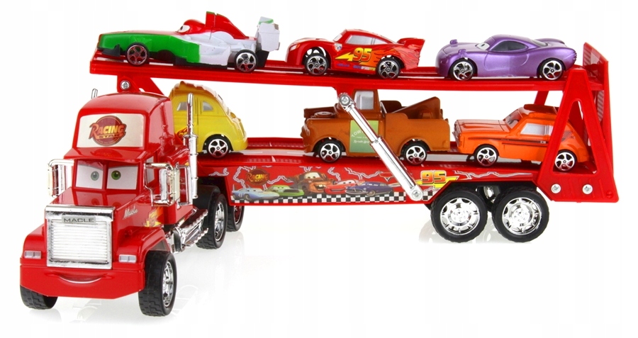 Duża Laweta Maniek 6 Autek Samochód Tir Cars Auta Zygzak Napęd Frykcyjny Bohater brak