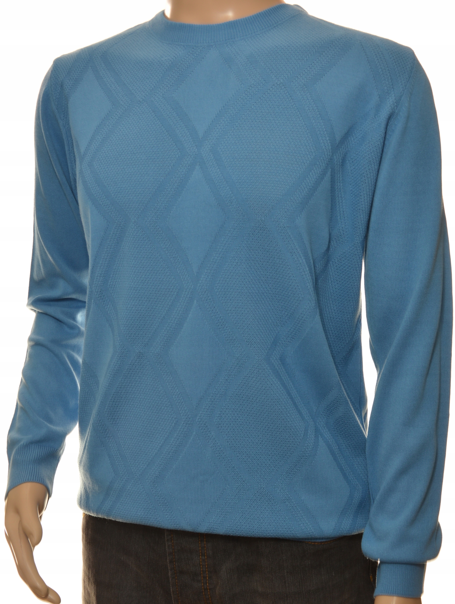 

Sweter sweterek męski niebieski z kaszmirem XL