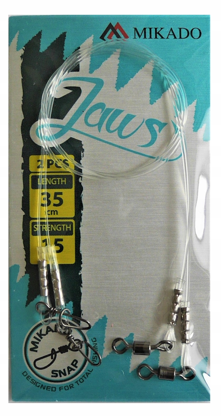 

Przypon Fluorocarbonowy Mikado Jaws 35cm 15kg 2szt