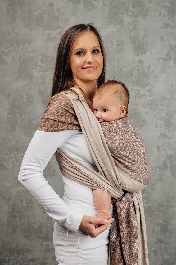 Chusta LennyLamb - Jodełka Baby Caffe Late 4.2m. Kod producenta 5907557767910