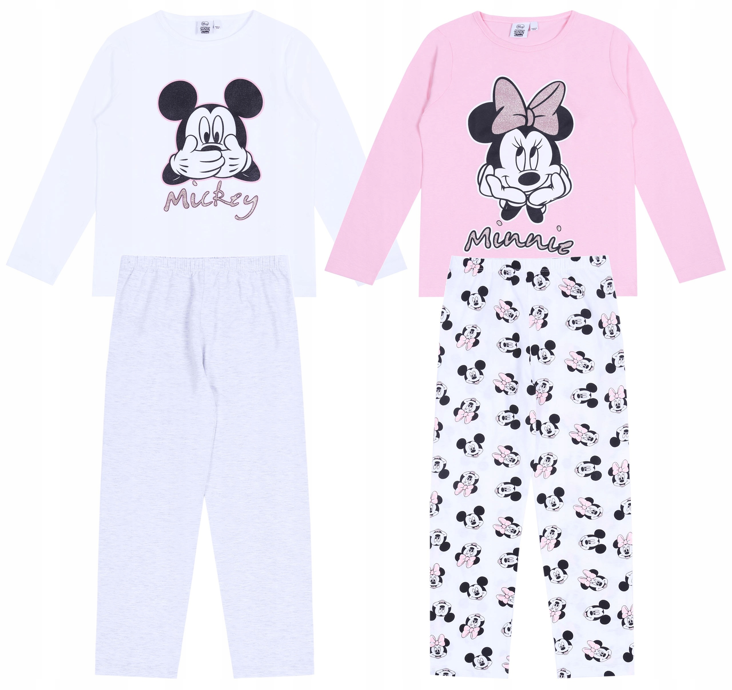 

2x Biało-różowa piżama Myszka Minnie 128 cm