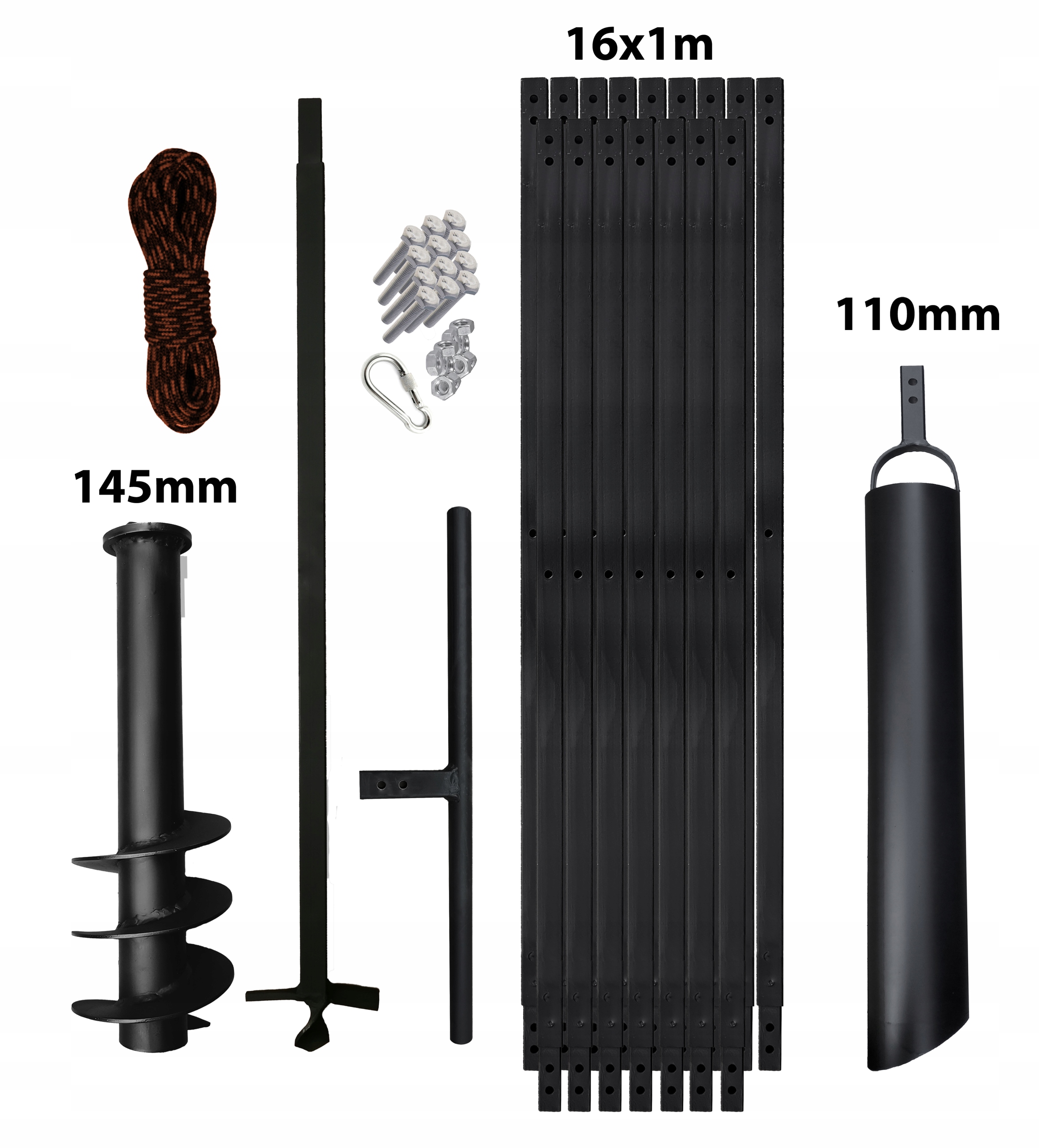 

Wiertnica ręczna studni 17m 145mm szlamówka 110
