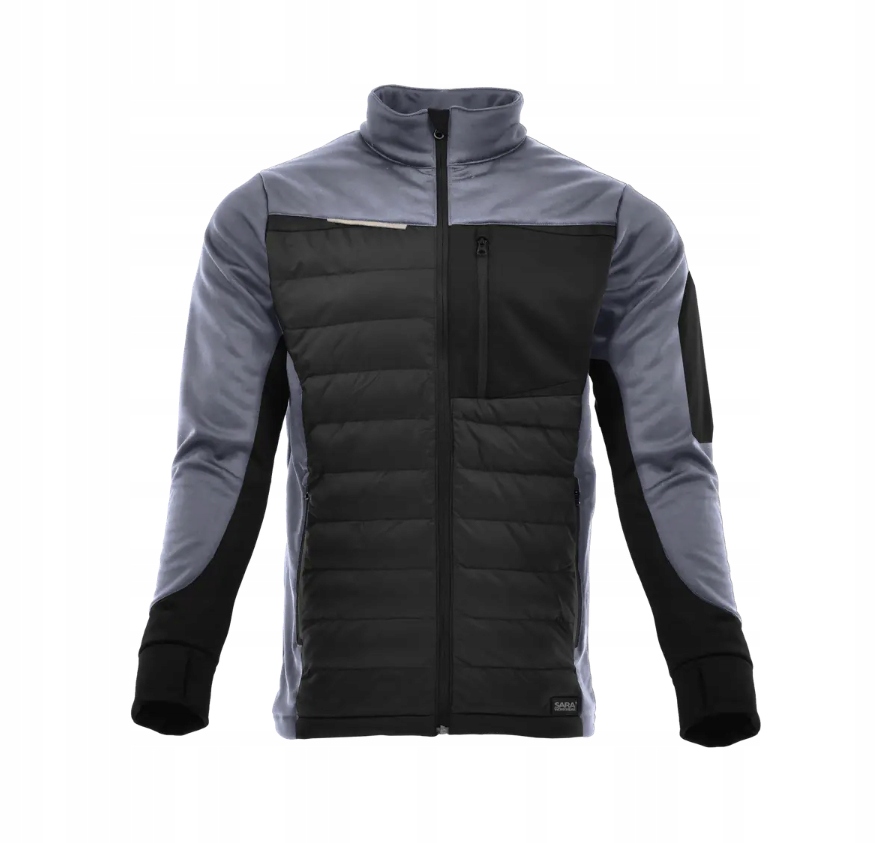 Bluza Hybrydowa, Robocza Rozpinana Comfort Plus Sara czarno-szara r. L