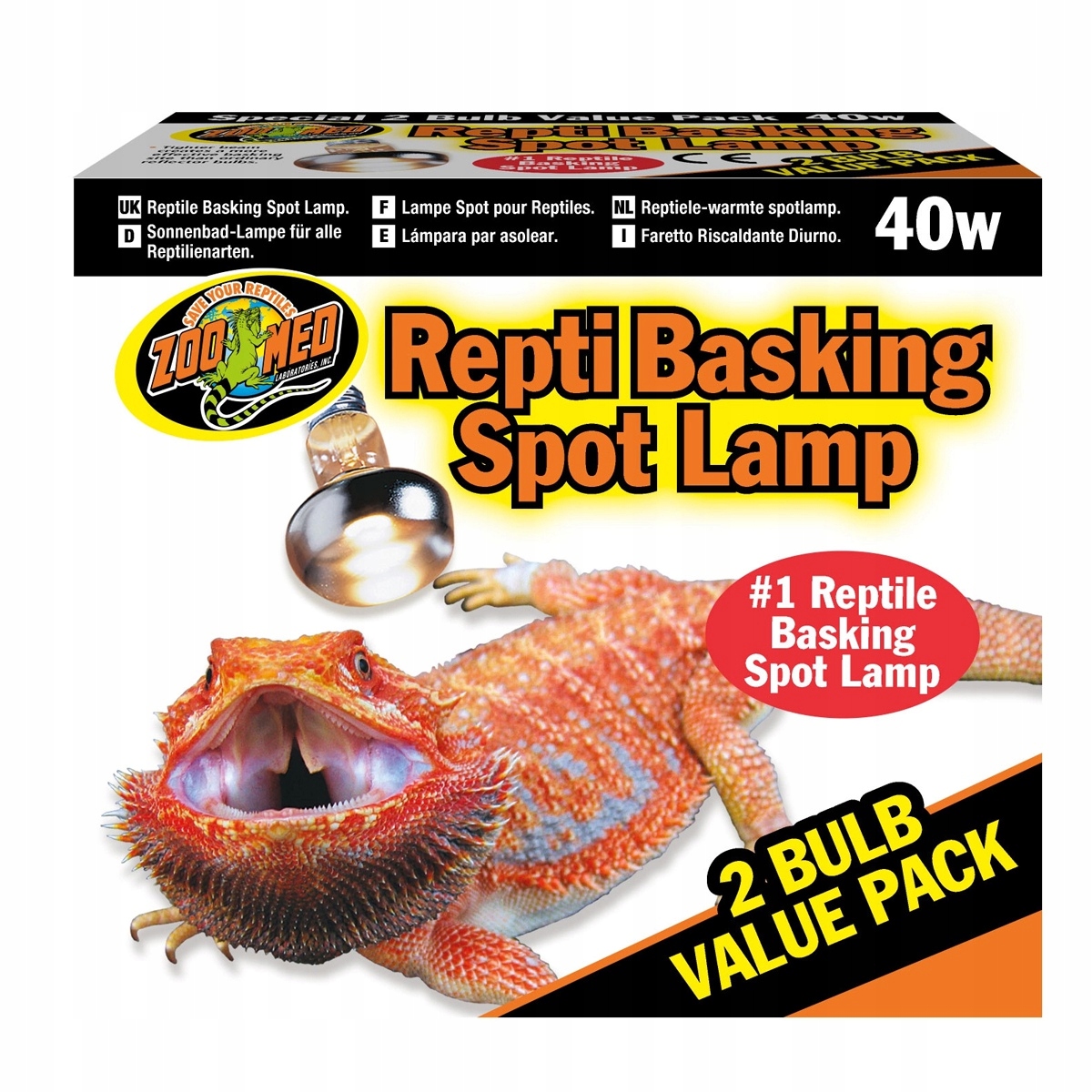 Levně Bodová Topná Žárovka 2 Kusy Zoomed Repti Basking Spot Lamp 40W