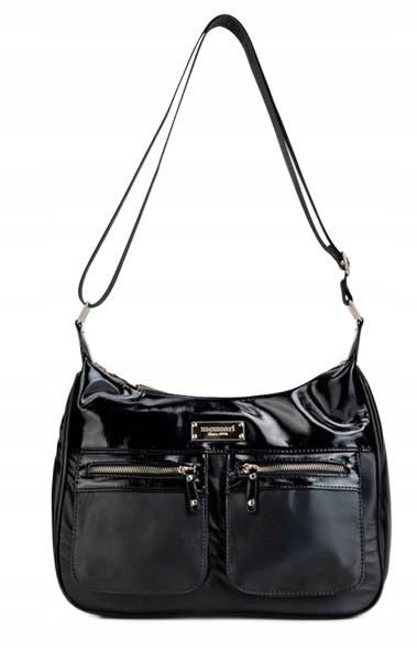 Dámská kabelka přes rameno černá s předními kapsami Monnari BAG2570-M20