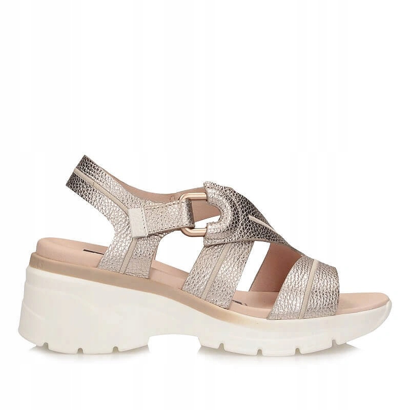 Dámské sandály Hispanitas HV264570 C006 béžové na suchý zip, kožené