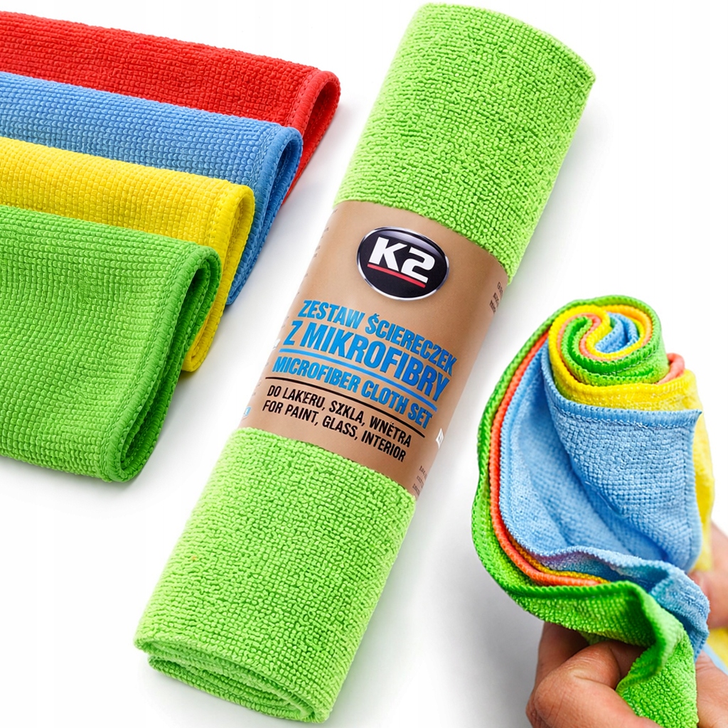 K2 Zestaw Ściereczek Z Mikrofibry Chłonne 4 Sztuki Miękkie Detailing