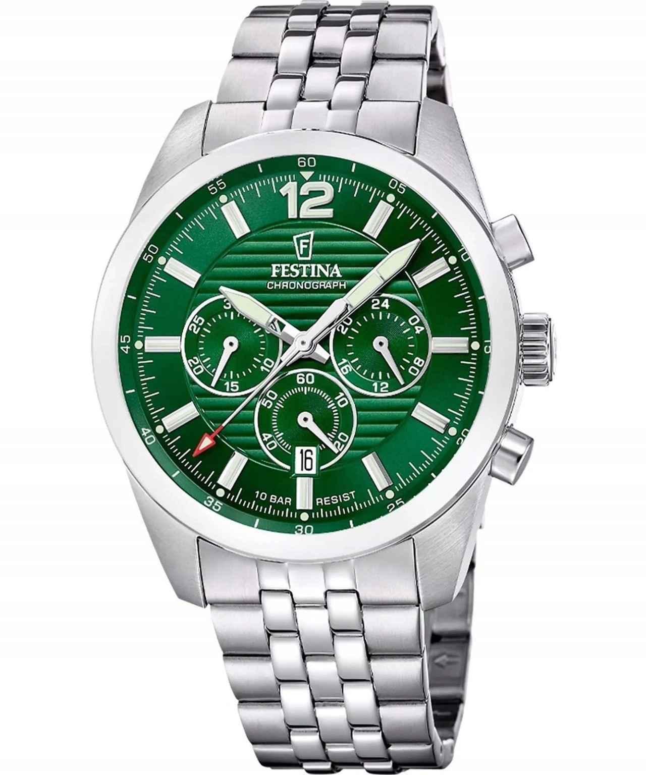 Pánské Hodinky Festina F20742/2 Timeless Chronograph Stříbrné Na Náramku