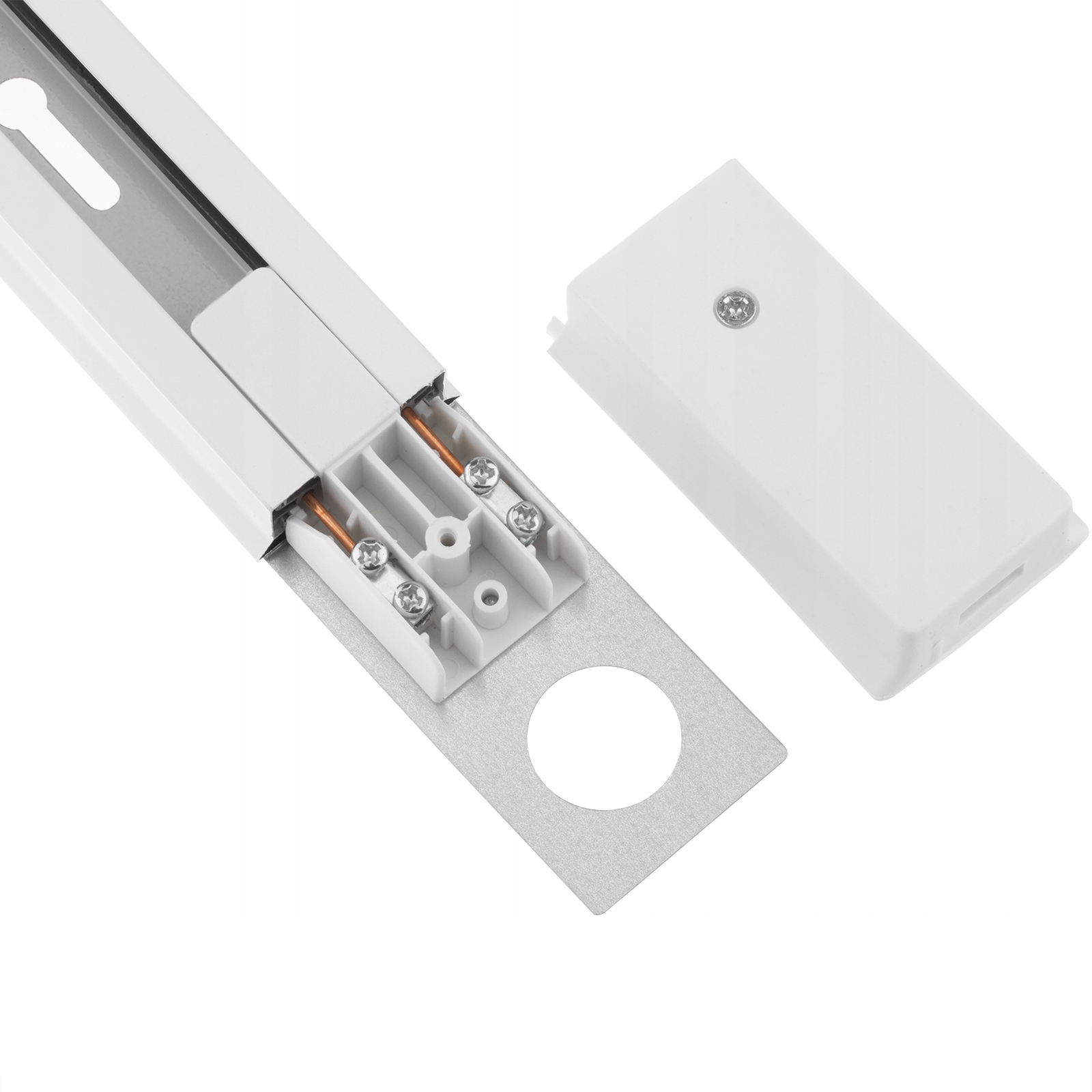 Szynoprzewód SZYNA Biała 2M + 4x Lampa LED GU10 Szerokość produktu 6 cm