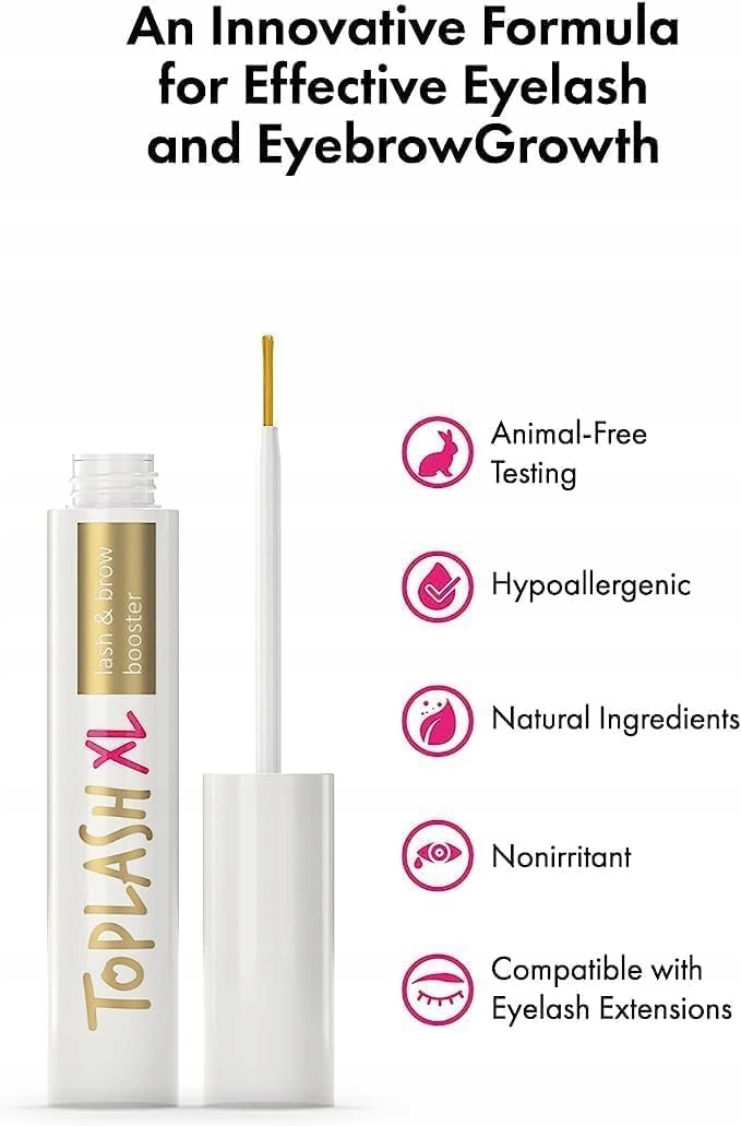 TOPLASH XL Serum Do Rzęs I Brwi Naturalne Peptydy 6 ml — miniatura 3