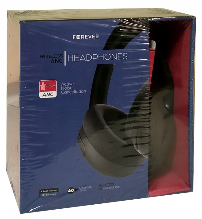 Forever Słuchawki bezprzewodowe Anc czarne