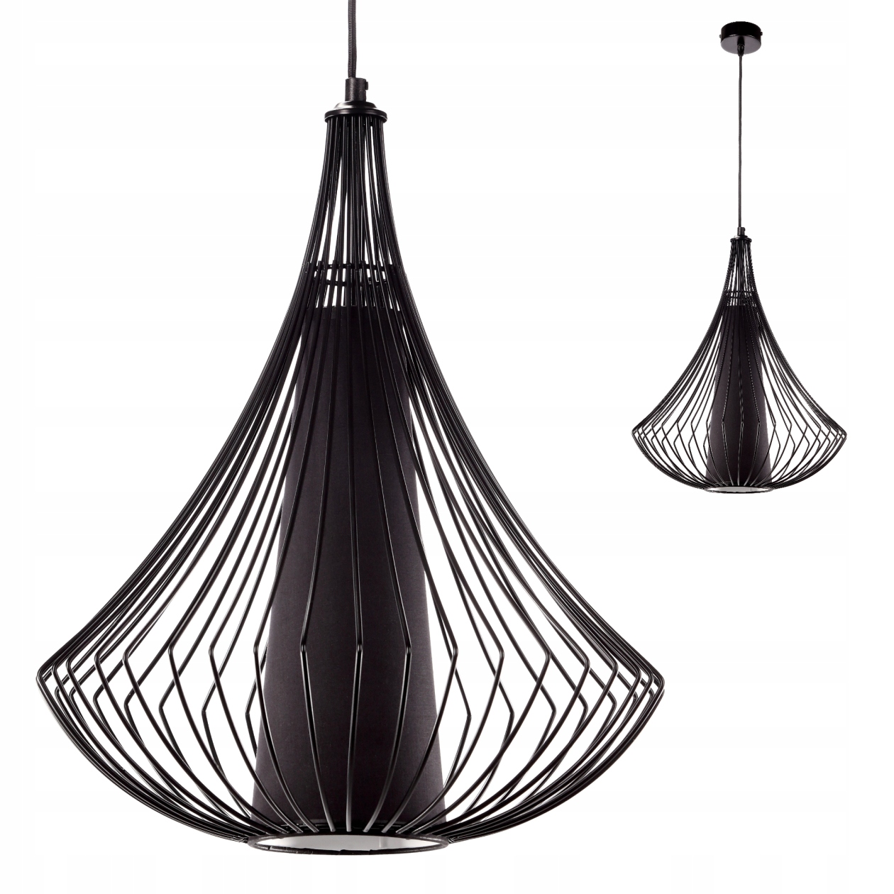 

Nowoczesna Skandynawska Lampa Zwis Karen Czarna