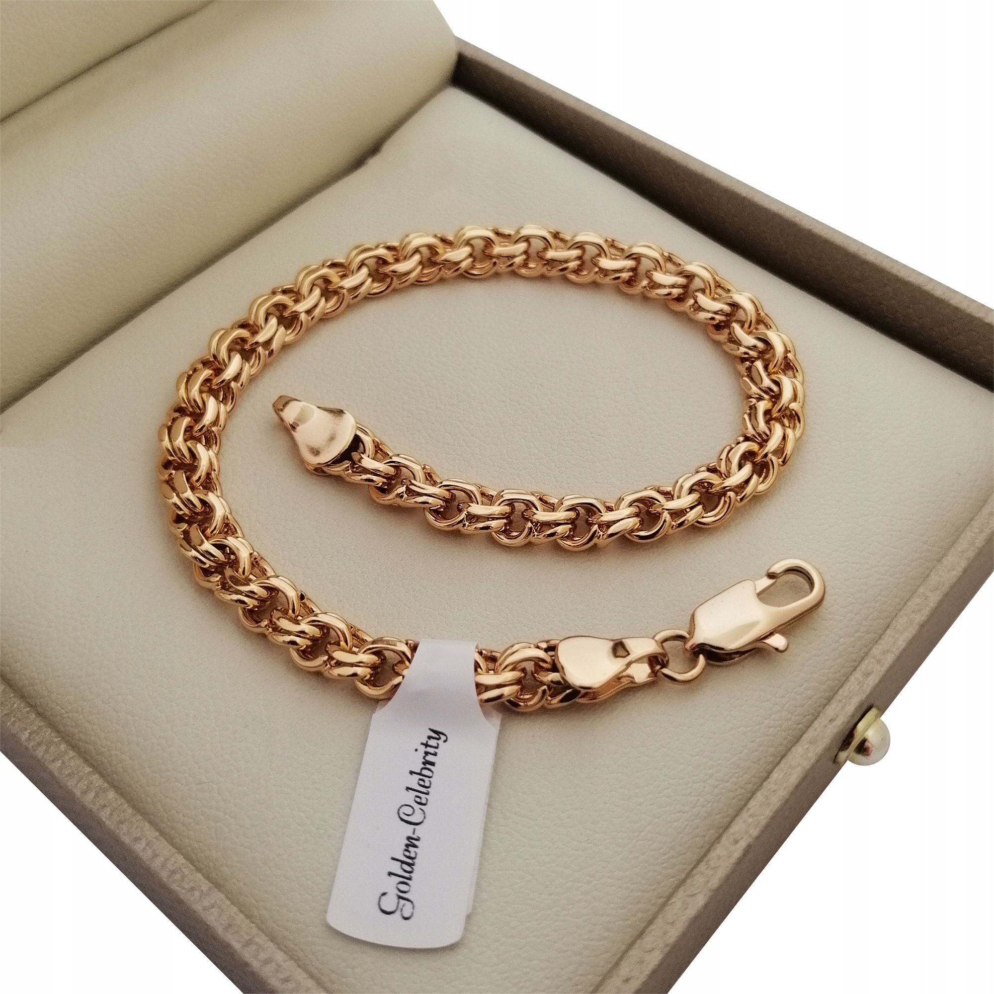 Pánský Náramek Garibaldi 21cm/6mm 18k Dárek