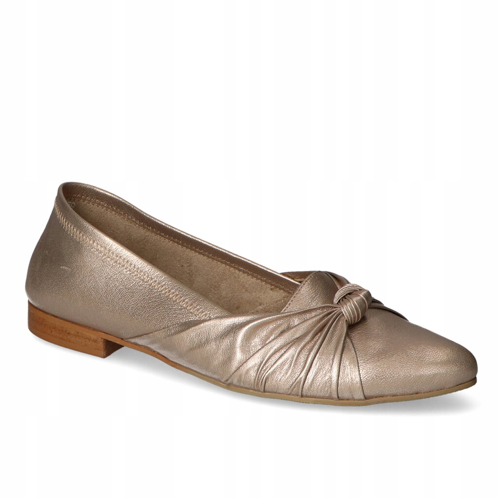 

Buty Damskie Baleriny Karino Półbuty Złote