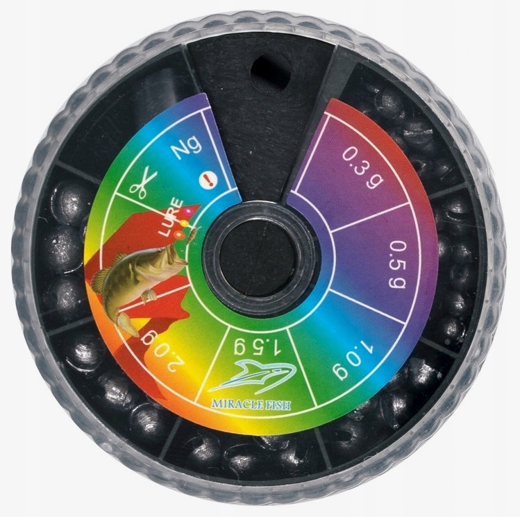 ZESTAW CIĘŻARKI ŚRUCINY NACINANE + TAŚMA OŁOWIANA Marka Miracle Fish