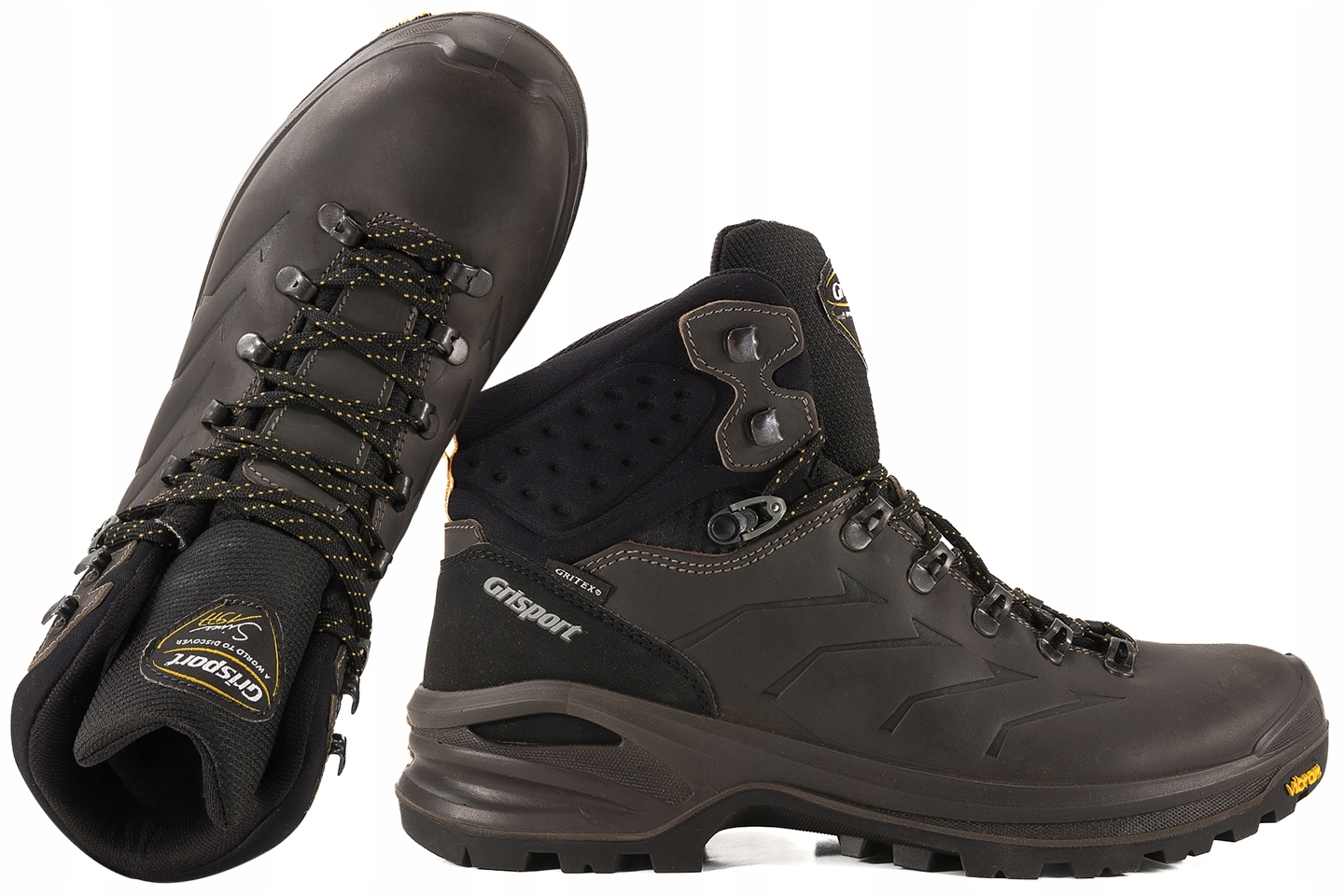 Grisport 15203D14G Vysoké Pánské Trekové Boty Membrána Kůže vibram 45