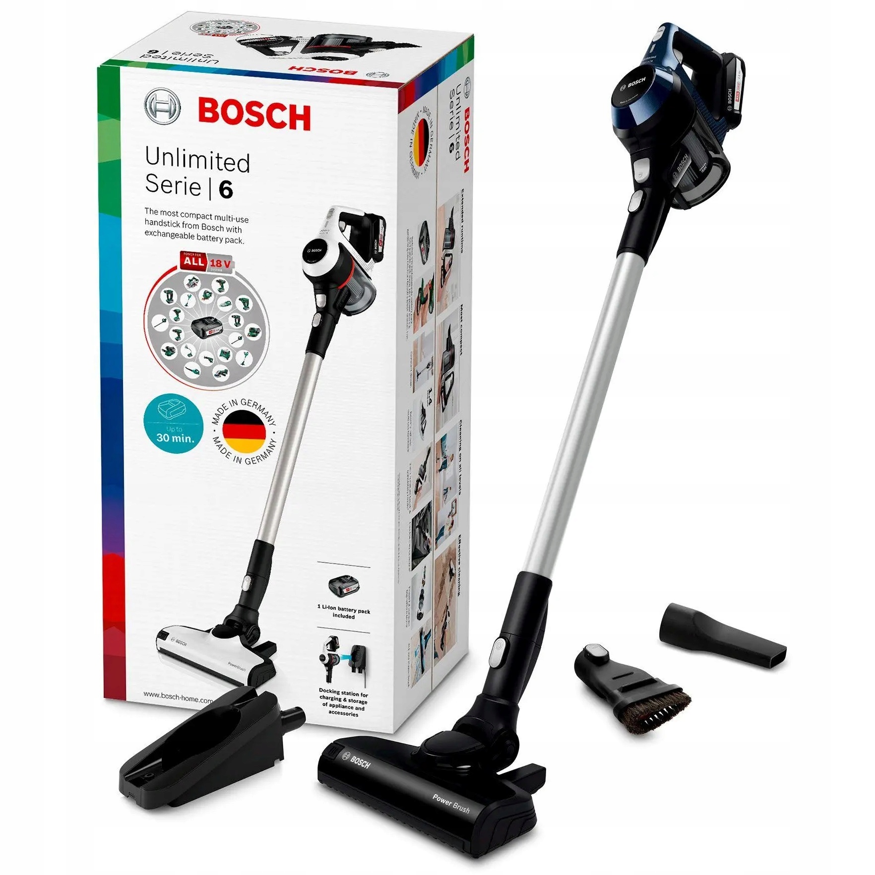 Vertikálny vysávač Bosch 6 BCS611P4A 2v1 Unlimited Elektrokefa