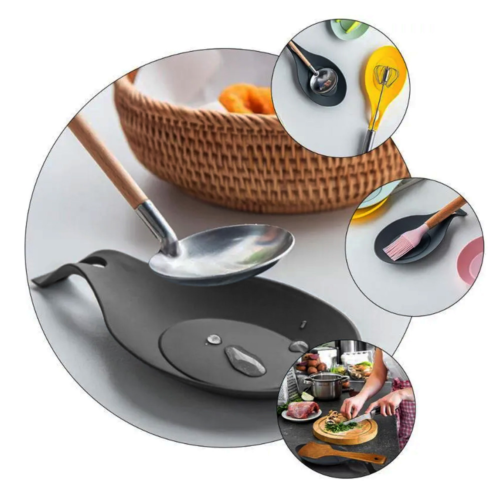 PODSTAWKA SILIKONOWA OCIEKACZ POD ŁYŻKĘ SZARA MAŁA Marka Brunbeste