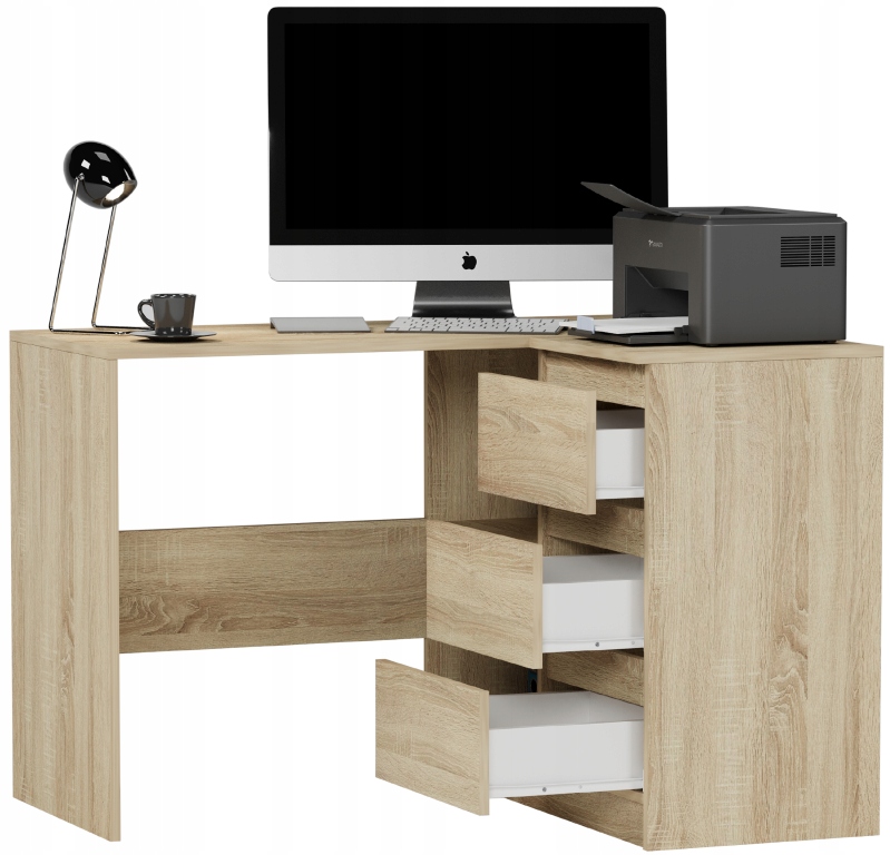 MEBLE BIURKO NAROŻNE KOMPUTER PRAWE Sonoma N-4P