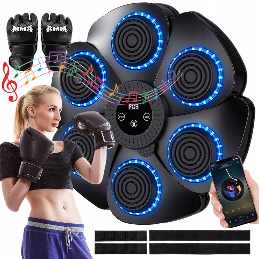 Elektroniczna Tarcza Bokserska Muzyczna Trenażer Maszyna Bokserska Rękawice