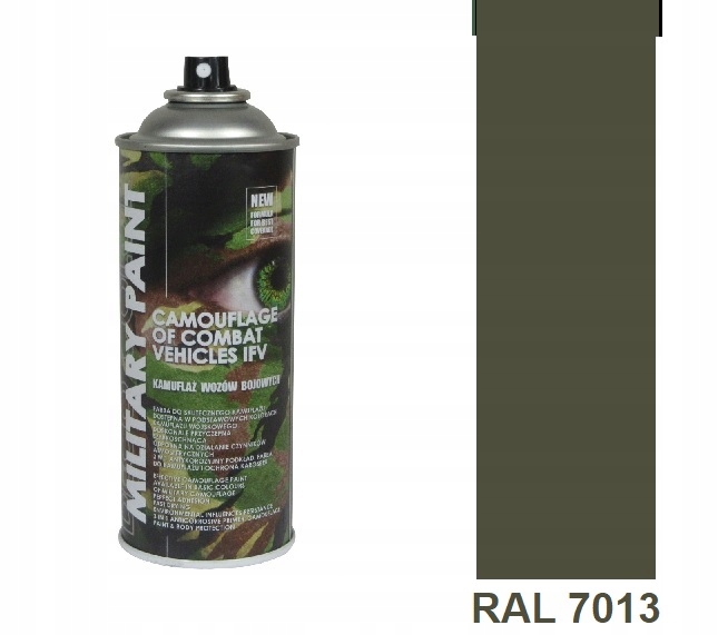 

Farba spray Military wojskowa 400ml Khaki Ral 7013
