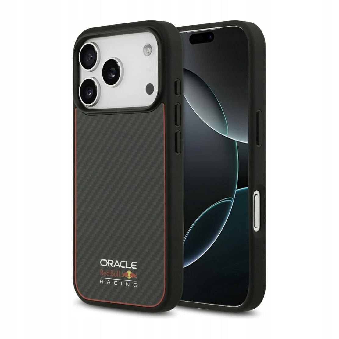 Pouzdro pro iPhone 17 Pro Red Bull Kevlar Logo Matt MagSafe černé