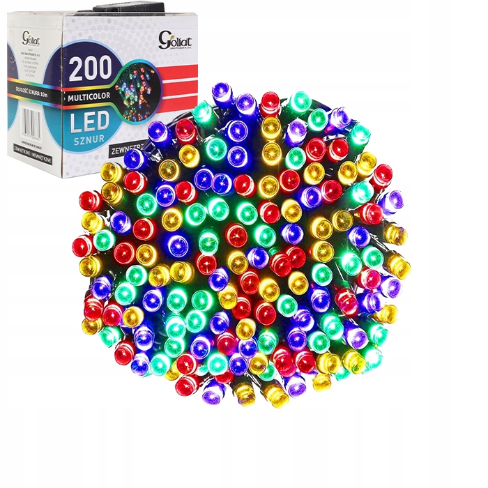 

Lampki choinkowe 200led zewnętrzny multikolor
