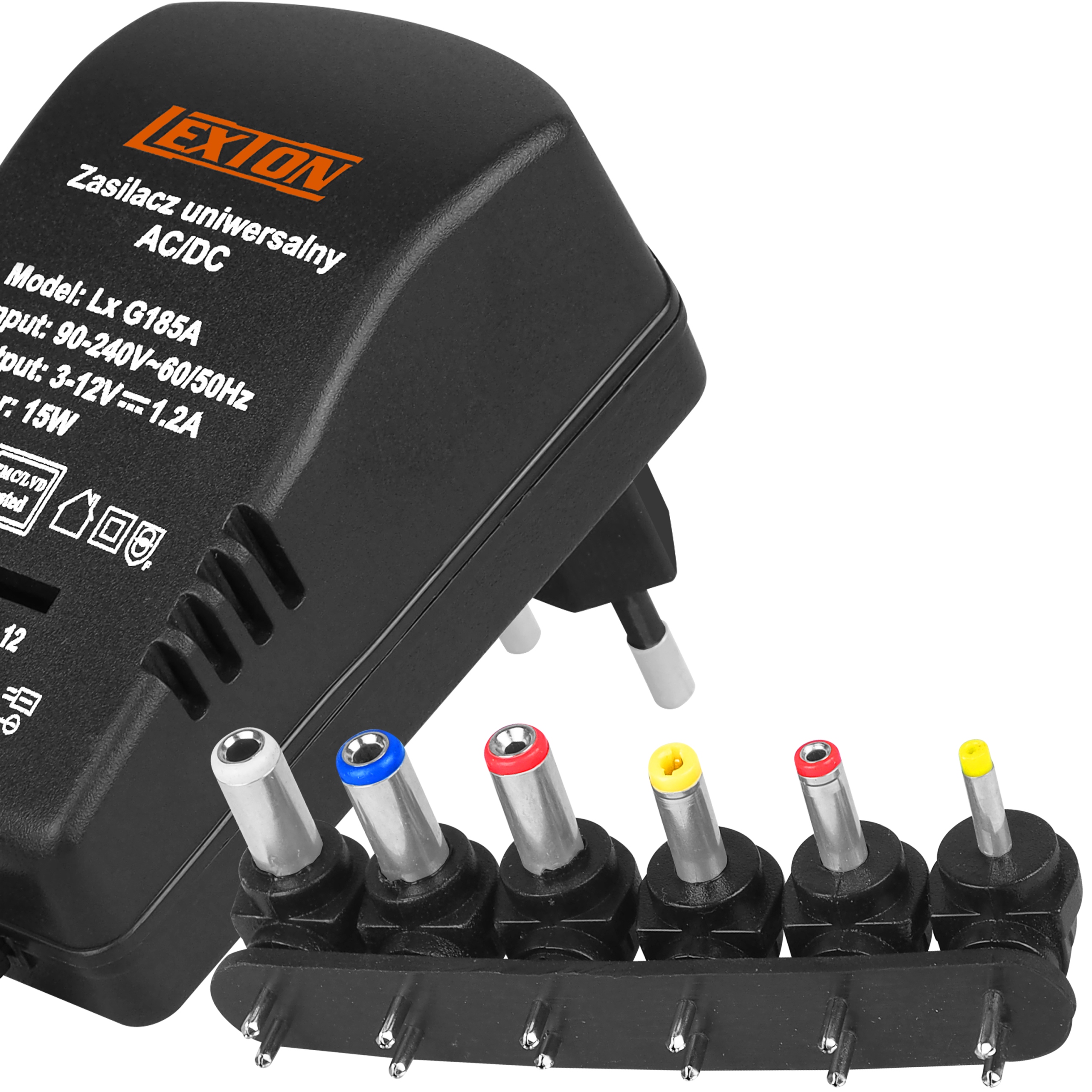 ZASILACZ UNIWERSALNY REGULOWANY USB 3-12V 1.2A 15W Model G188A