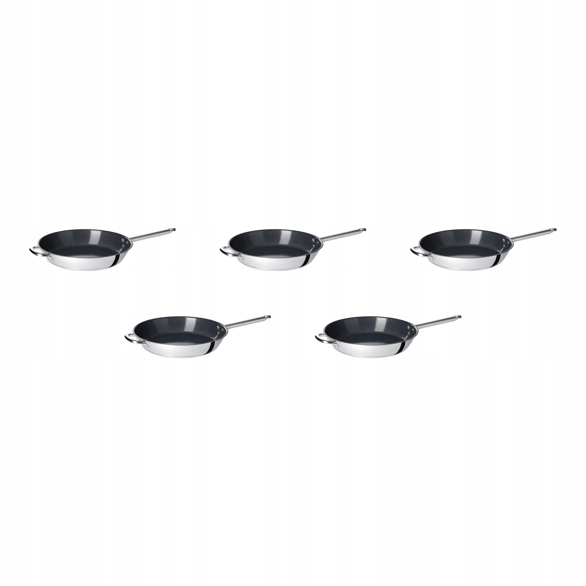 5 szt. Patelnia 32 cm stal nierdzewna powłoka nieprzywierająca Ikea 365+