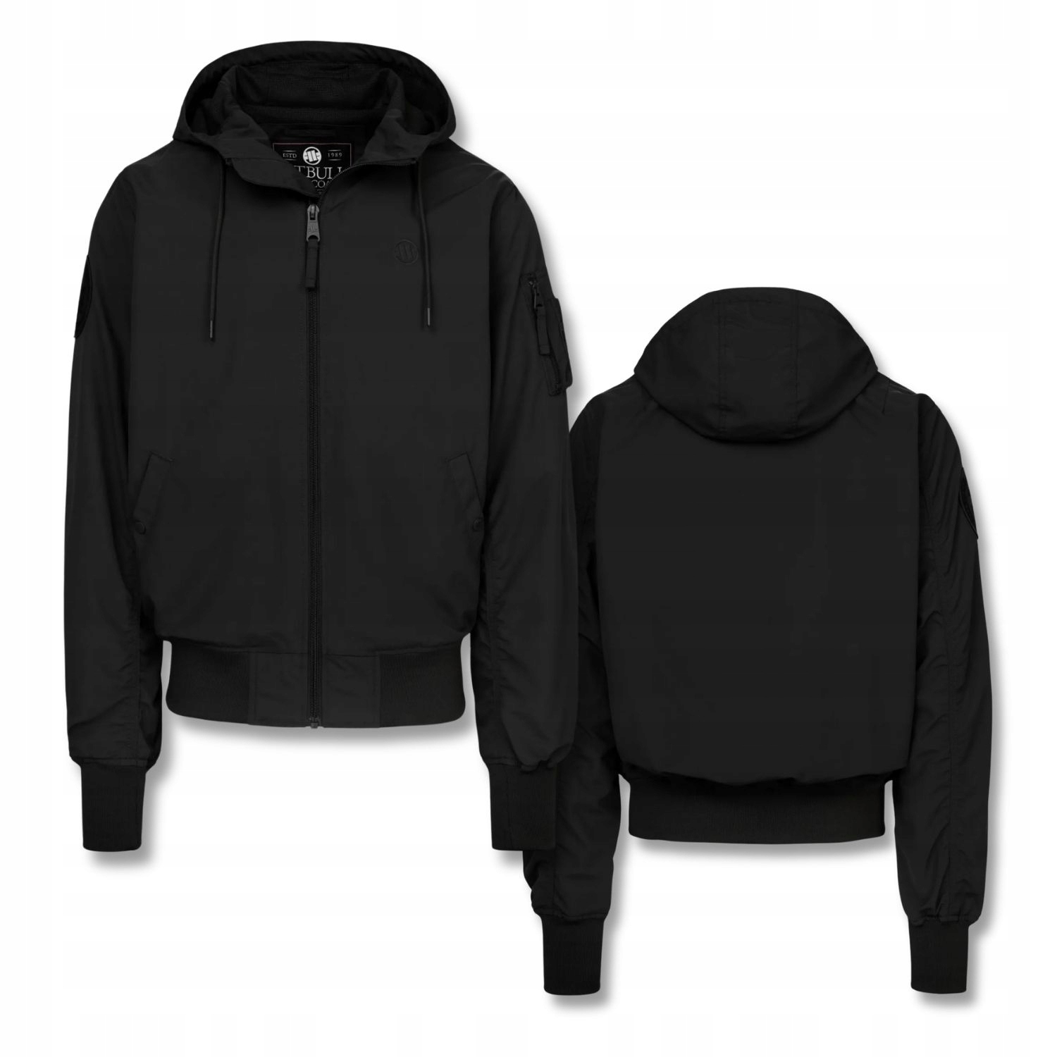 Męska Kurtka bomberka przejściowa z kapturem Pitbull Hooper małe logo M