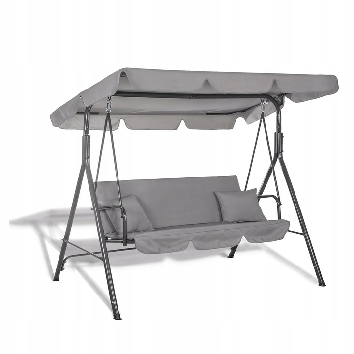 3-miestna záhradná hojdačka Hojdačka Šedá Strecha 110 x 170 cm Darček