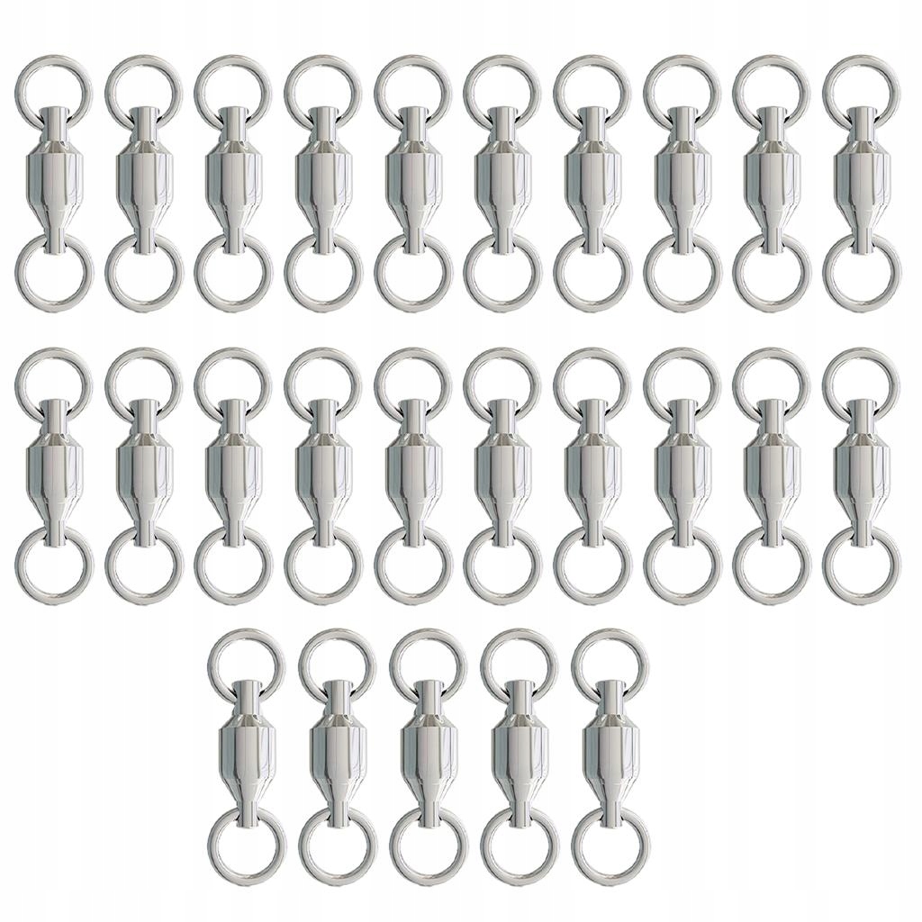25Pcs Lock Fishing Swivel Ball Bearing 3